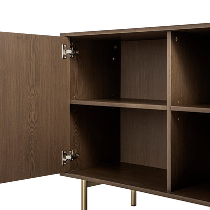 Grand buffet strié Richmond, frêne foncé