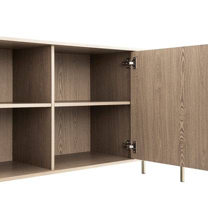 Grand buffet strié Richmond, frêne clair