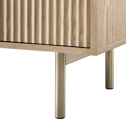 Grand buffet strié Richmond, frêne clair