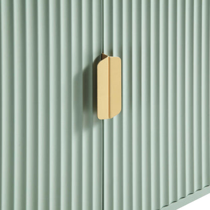 Grand buffet strié Richmond, vert sauge mat