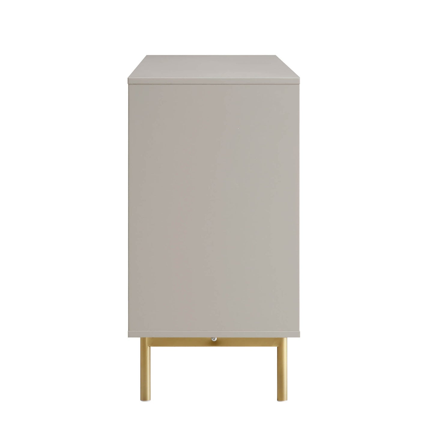 Grand buffet strié Richmond, taupe mat