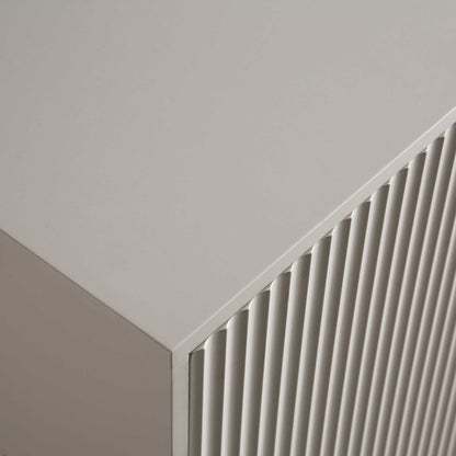 Grand buffet strié Richmond, taupe mat