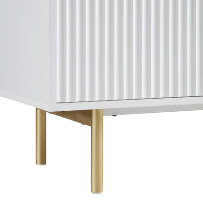 Buffet Richmond Ridged, grand format, blanc mat