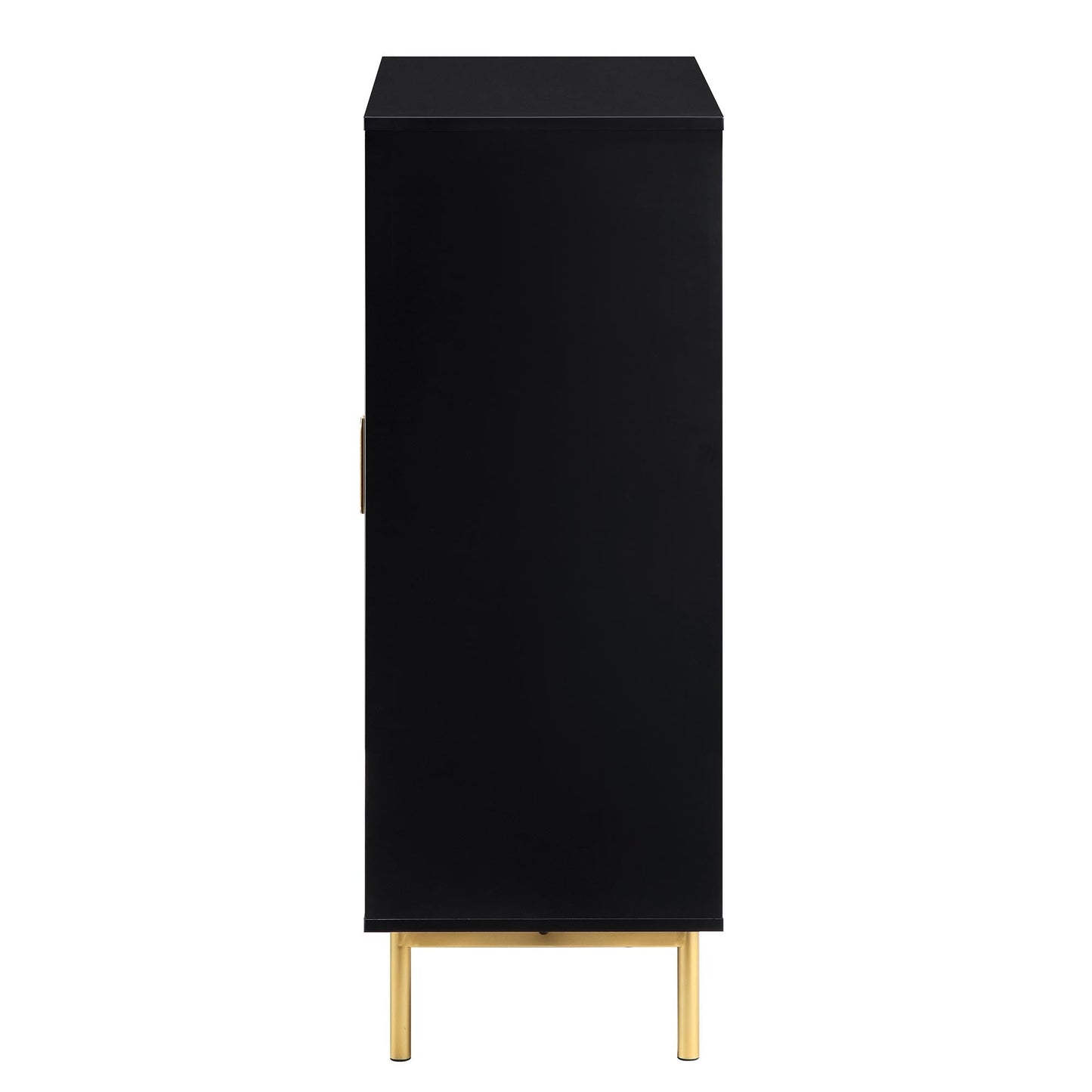 Meuble de rangement Richmond Ridged Highboard, noir mat