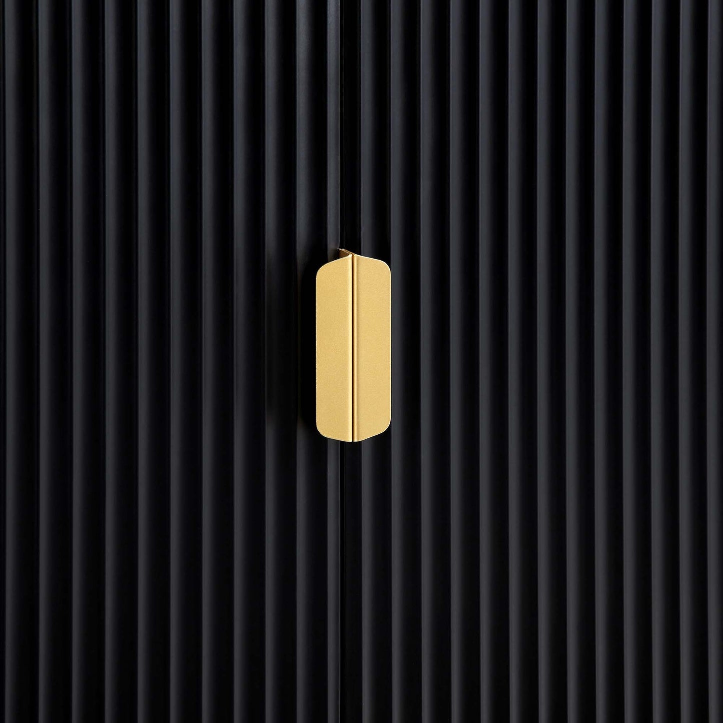 Meuble de rangement Richmond Ridged Highboard, noir mat