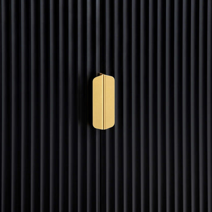 Meuble de rangement Richmond Ridged Highboard, noir mat