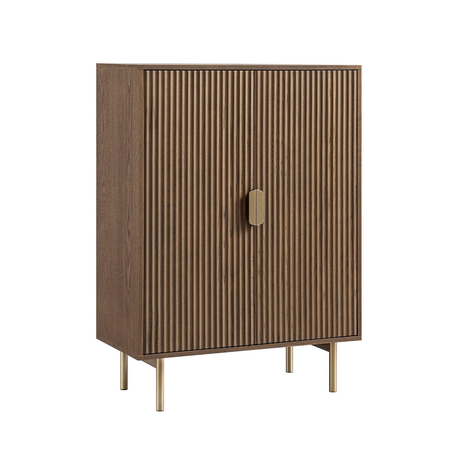 Meuble de rangement Richmond Ridged Highboard, frêne foncé