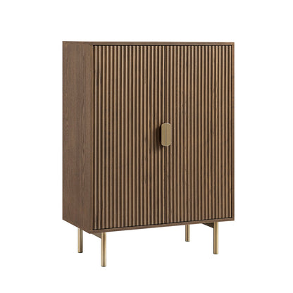 Meuble de rangement Richmond Ridged Highboard, frêne foncé