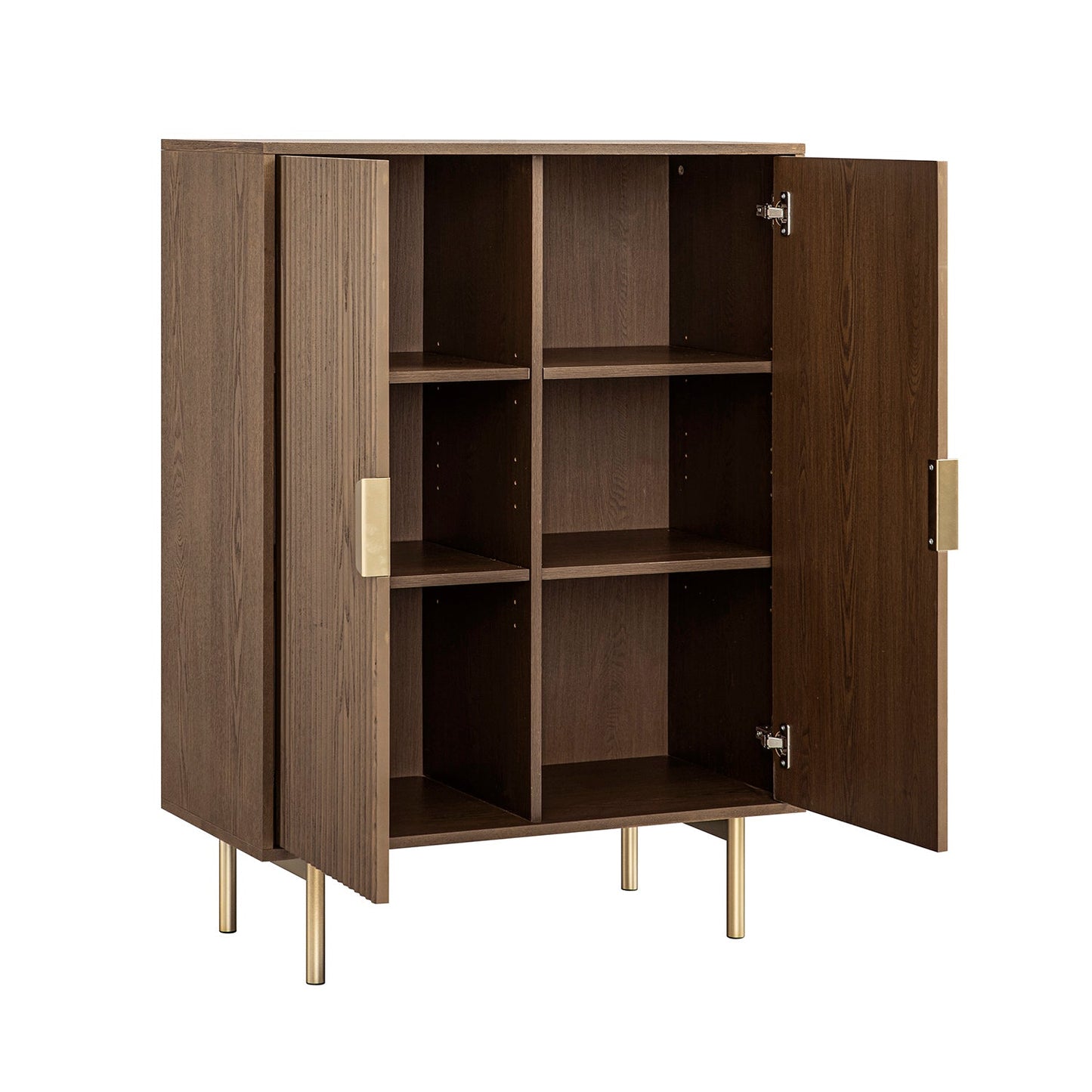 Meuble de rangement Richmond Ridged Highboard, frêne foncé