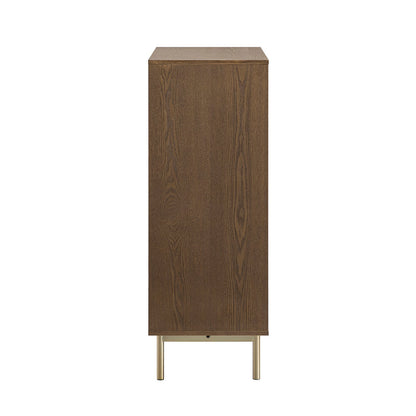 Meuble de rangement Richmond Ridged Highboard, frêne foncé
