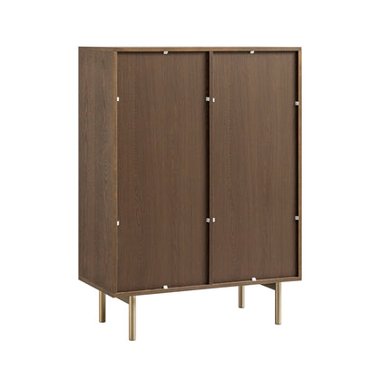 Meuble de rangement Richmond Ridged Highboard, frêne foncé