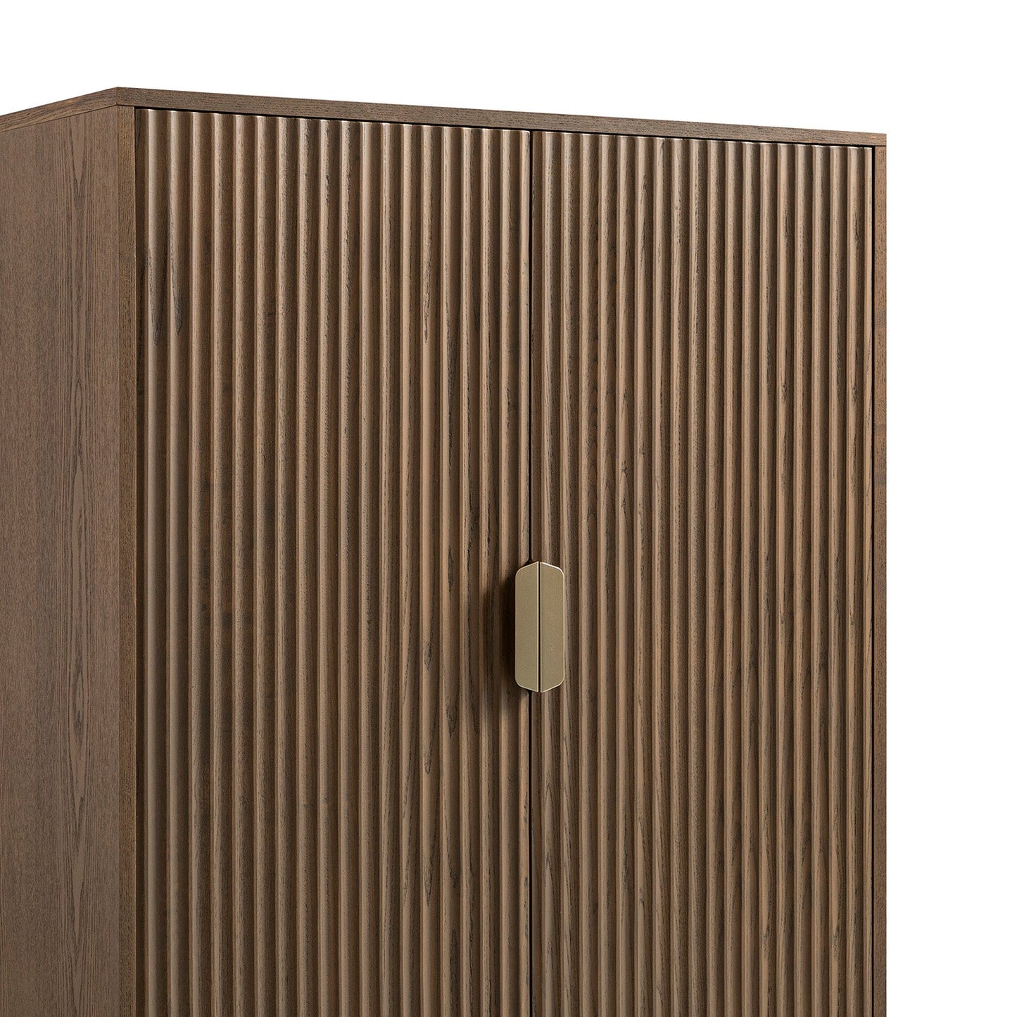 Meuble de rangement Richmond Ridged Highboard, frêne foncé