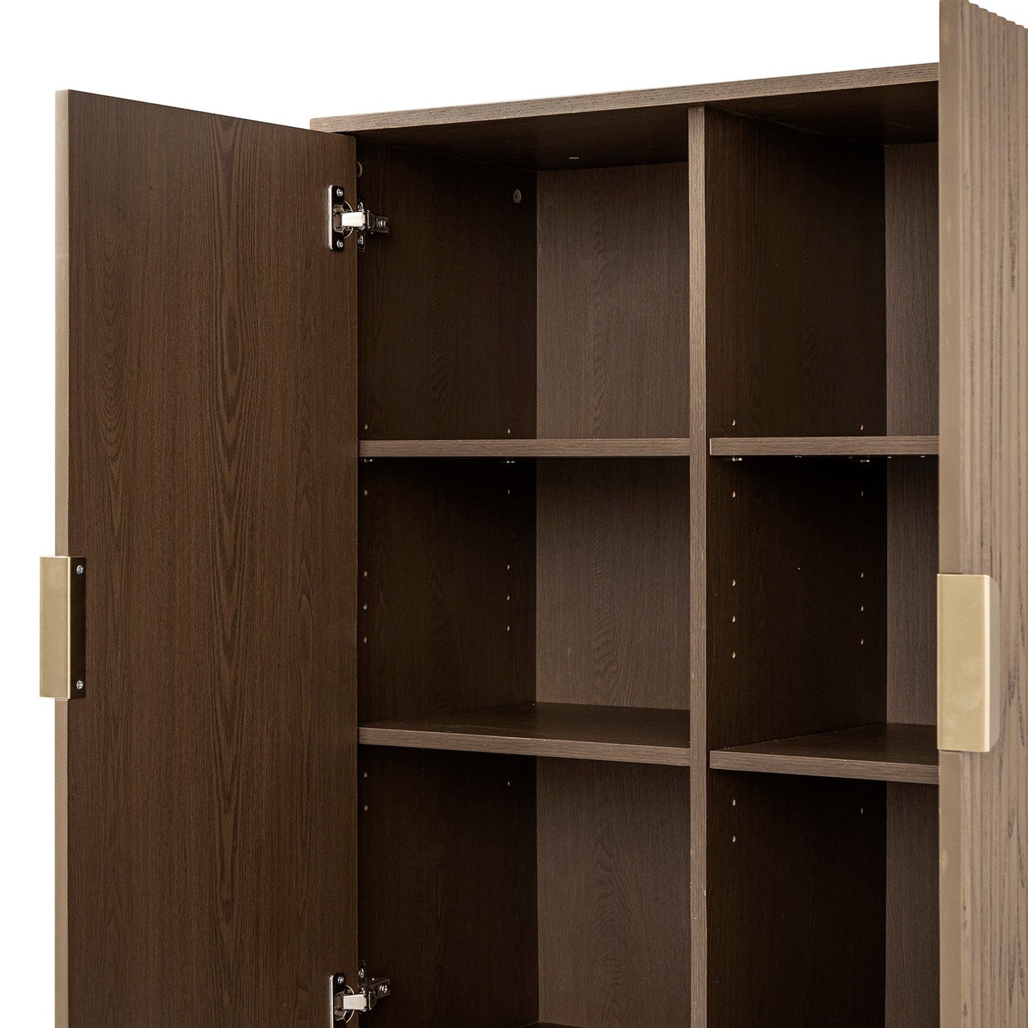 Meuble de rangement Richmond Ridged Highboard, frêne foncé