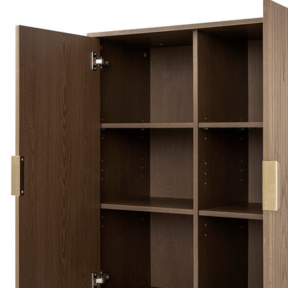 Meuble de rangement Richmond Ridged Highboard, frêne foncé