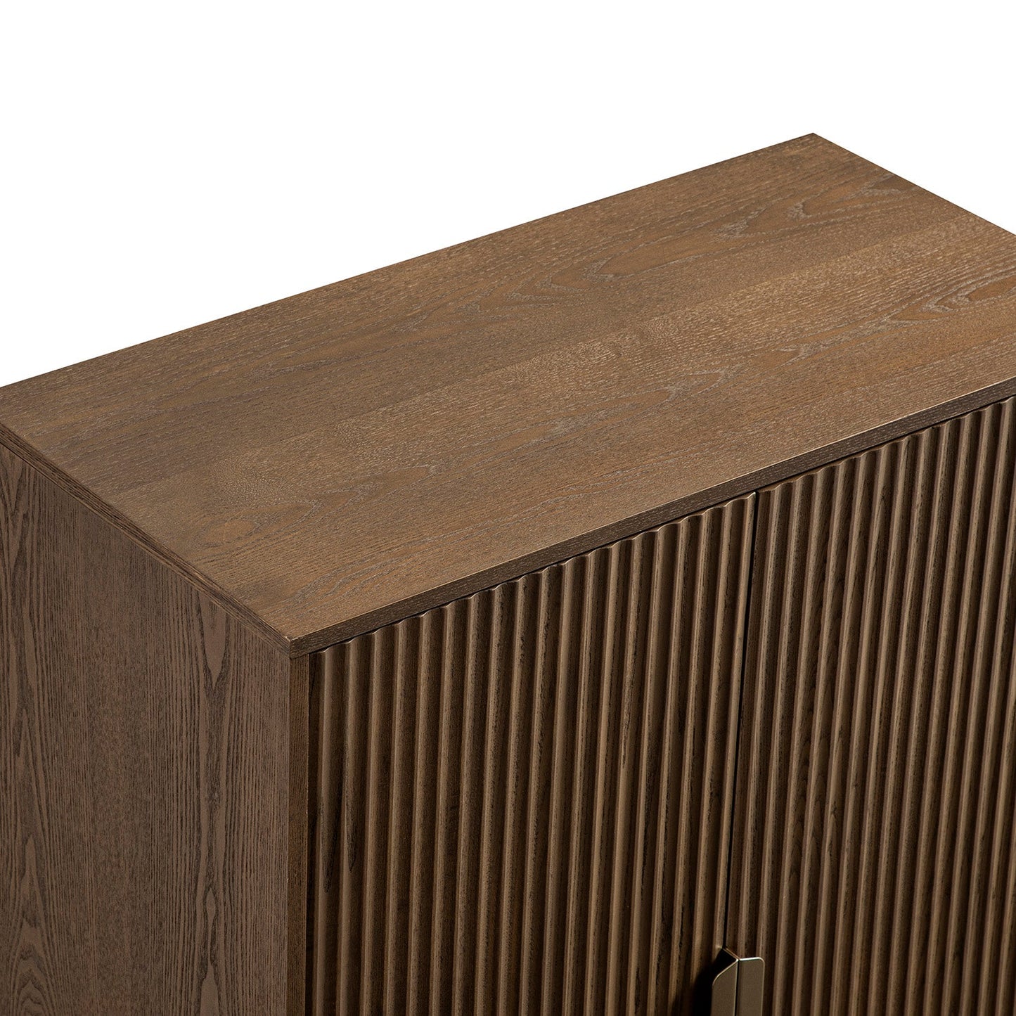 Meuble de rangement Richmond Ridged Highboard, frêne foncé