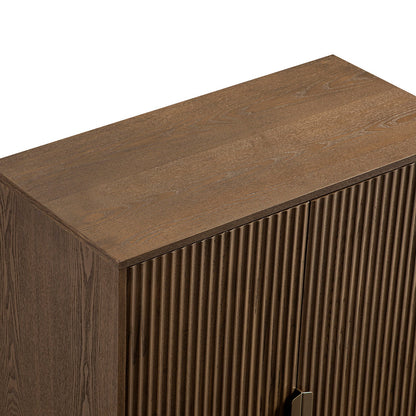 Meuble de rangement Richmond Ridged Highboard, frêne foncé