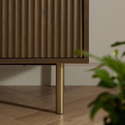 Meuble de rangement Richmond Ridged Highboard, frêne foncé