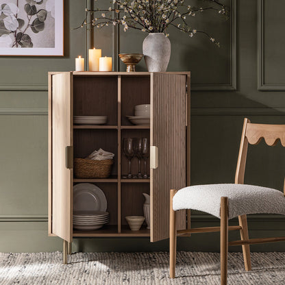 Buffet haut strié Richmond, frêne clair