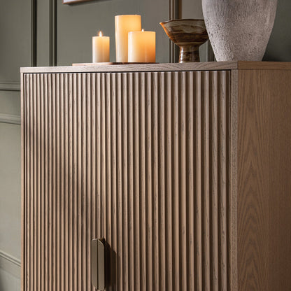 Buffet haut strié Richmond, frêne clair