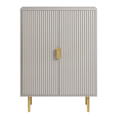 Meuble de rangement Richmond Ridged Highboard, taupe mat