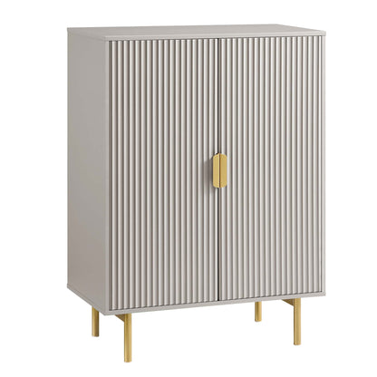 Meuble de rangement Richmond Ridged Highboard, taupe mat