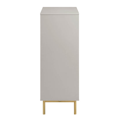 Meuble de rangement Richmond Ridged Highboard, taupe mat