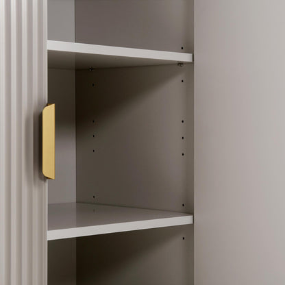 Meuble de rangement Richmond Ridged Highboard, taupe mat