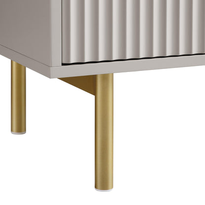 Meuble de rangement Richmond Ridged Highboard, taupe mat