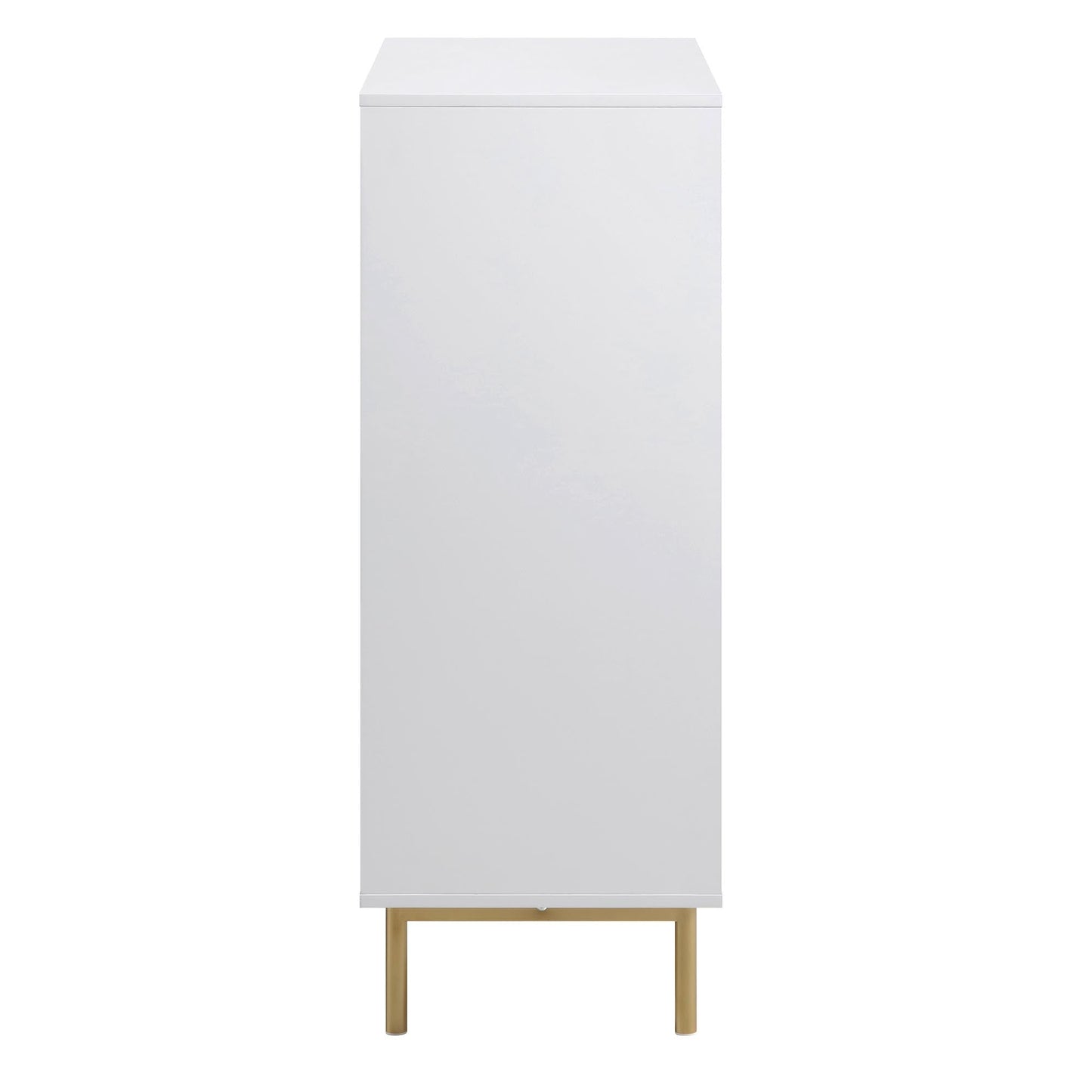 Meuble de rangement Richmond Ridged Highboard, blanc mat