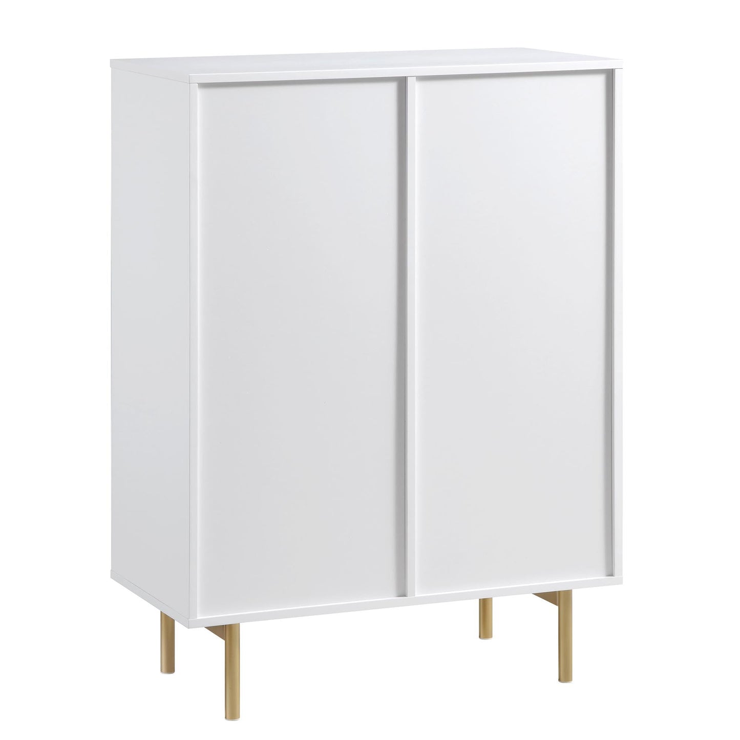 Meuble de rangement Richmond Ridged Highboard, blanc mat