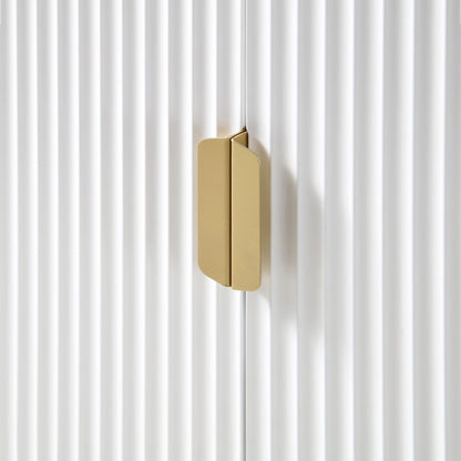 Meuble de rangement Richmond Ridged Highboard, blanc mat