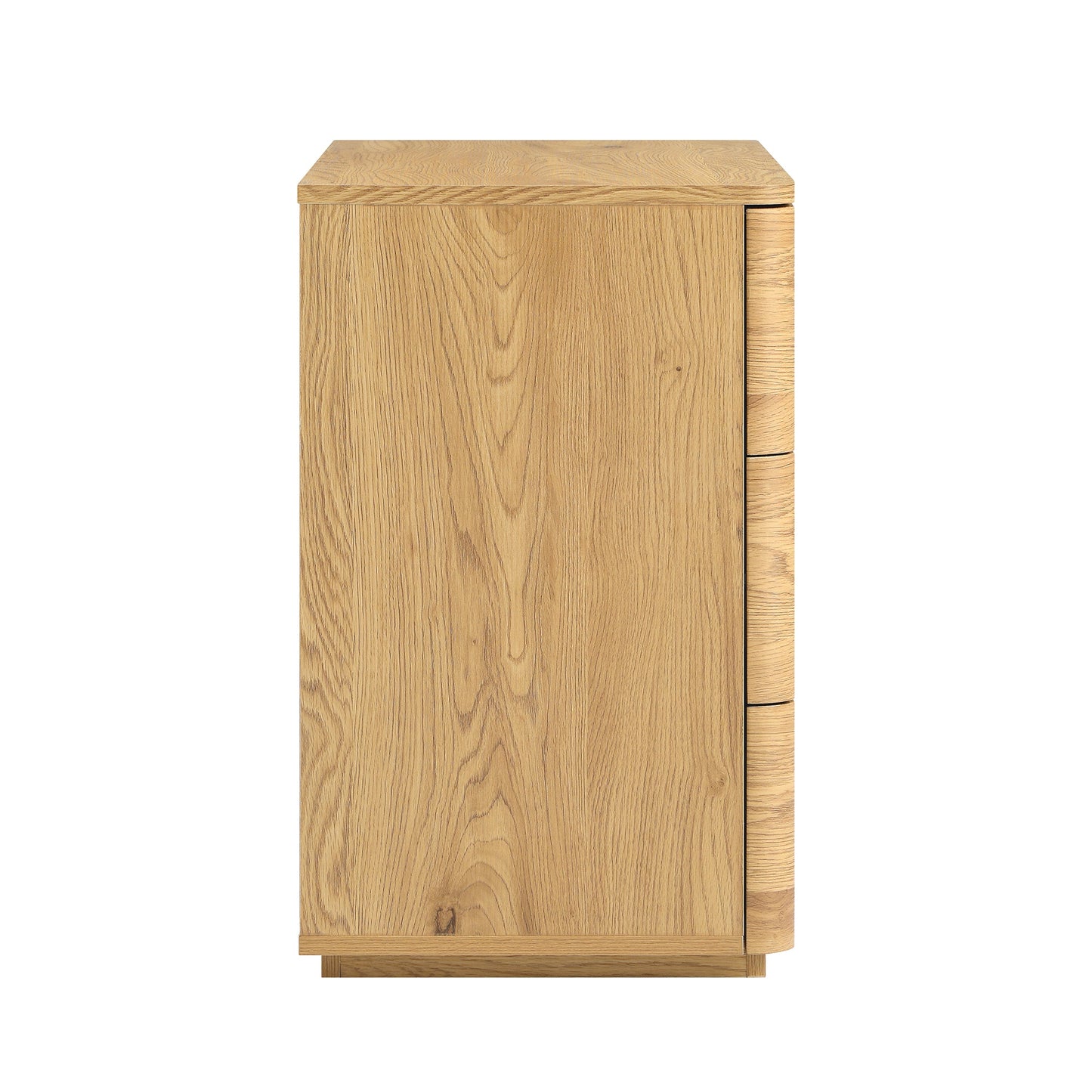 Commode 3 tiroirs à bords incurvés Agnes, naturel