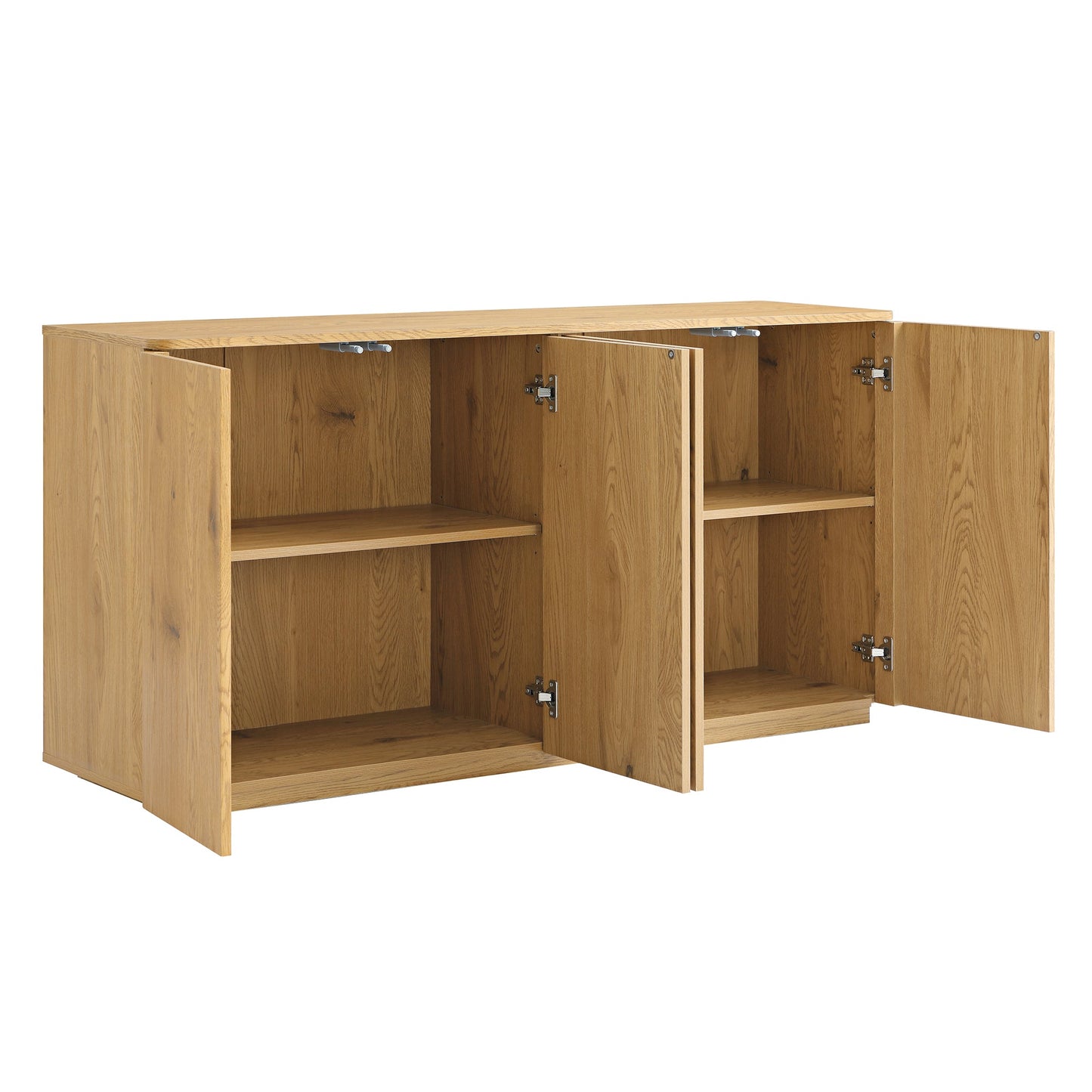 Buffet Agnes à bords incurvés, largeur 150 cm, naturel