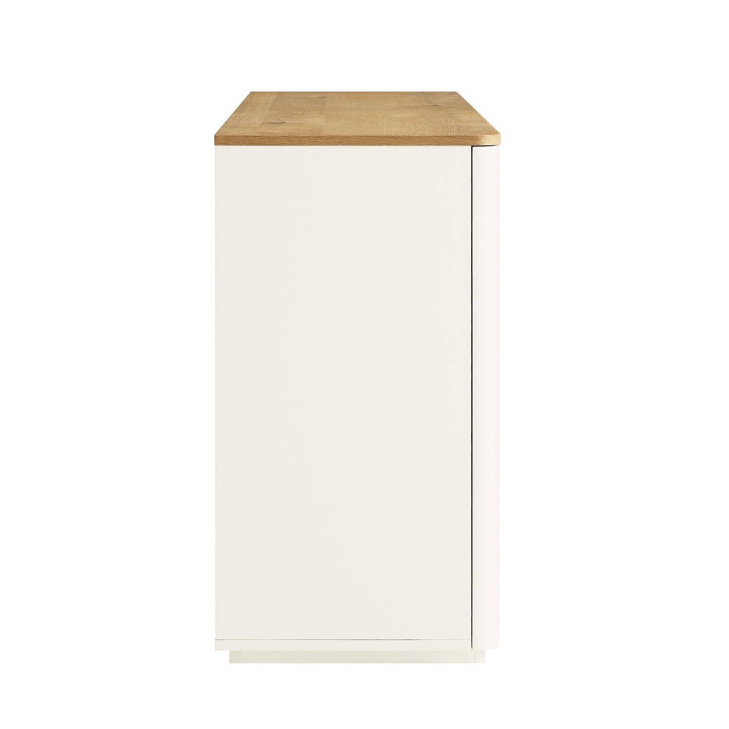 Buffet Agnes à bords incurvés, largeur 150 cm, blanc