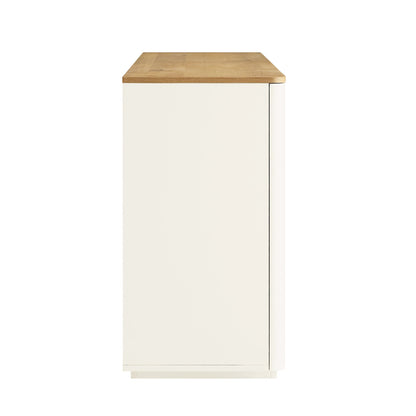 Buffet Agnes à bords incurvés, largeur 150 cm, blanc