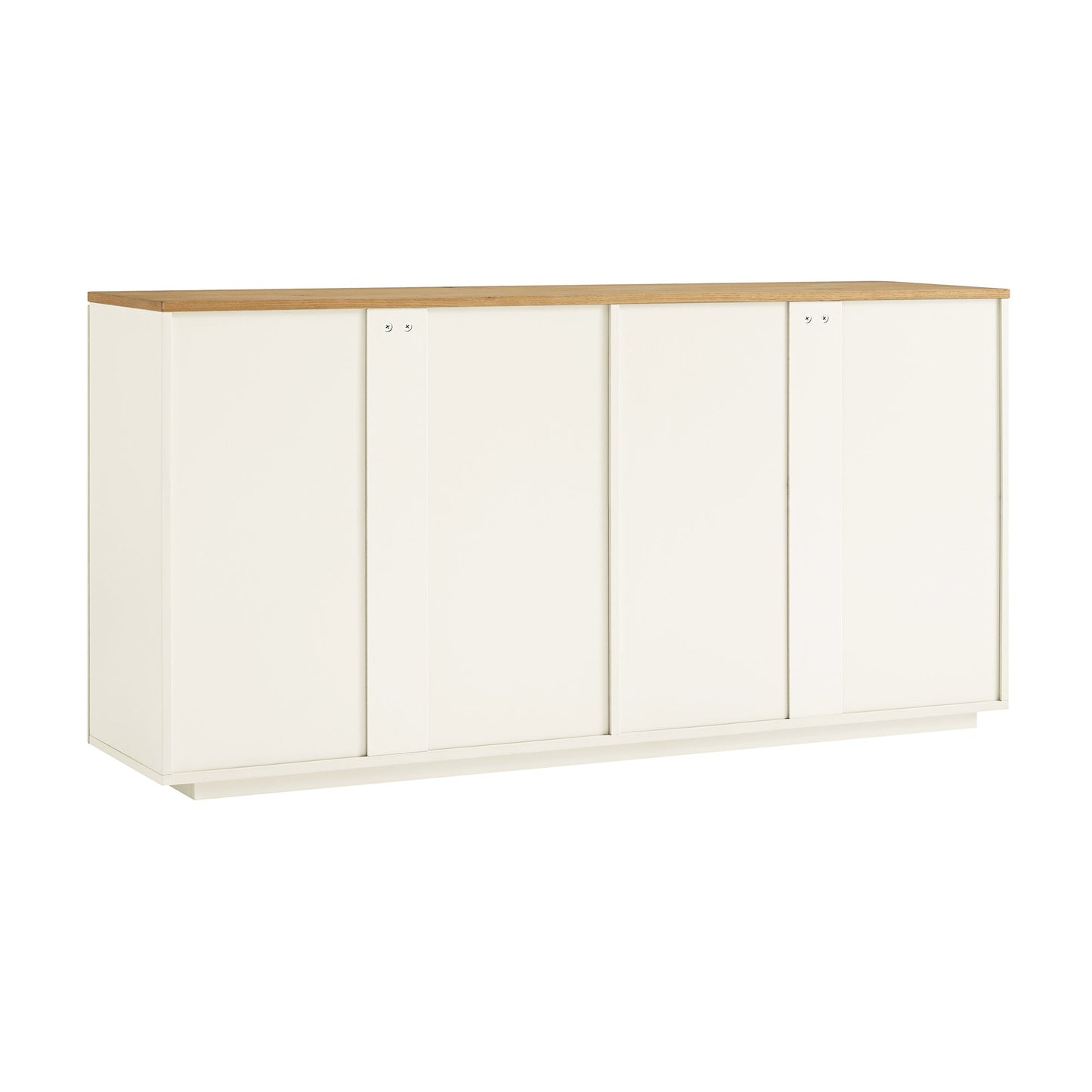 Buffet Agnes à bords incurvés, largeur 150 cm, blanc