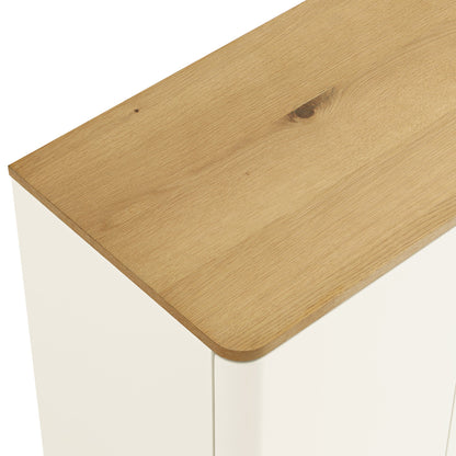 Buffet Agnes à bords incurvés, largeur 150 cm, blanc