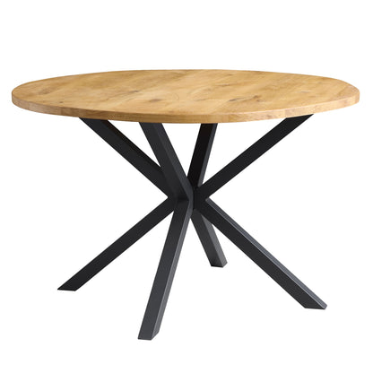 Table à manger en chêne massif à bords incurvés naturels BERN