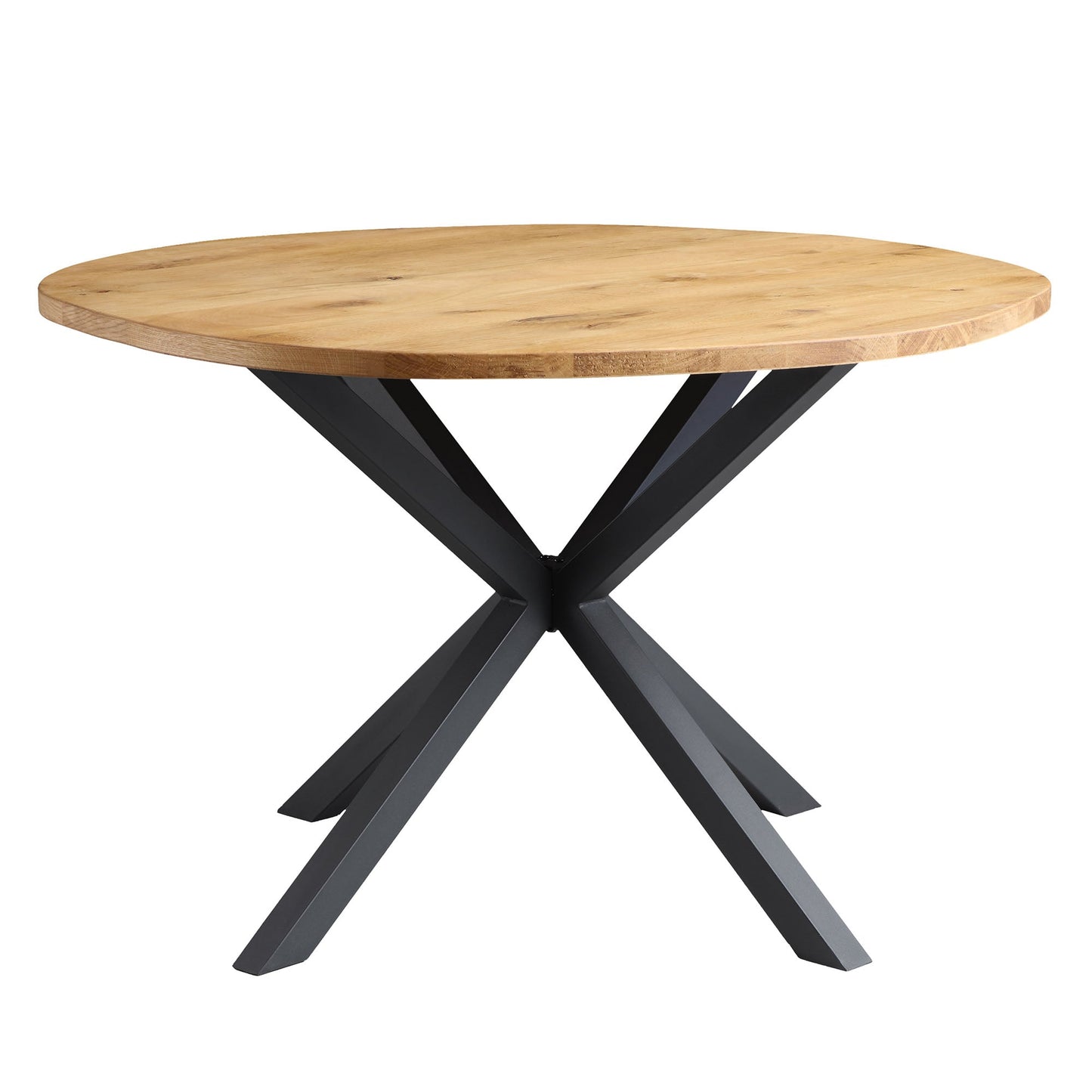 Table à manger en chêne massif à bords incurvés naturels BERN