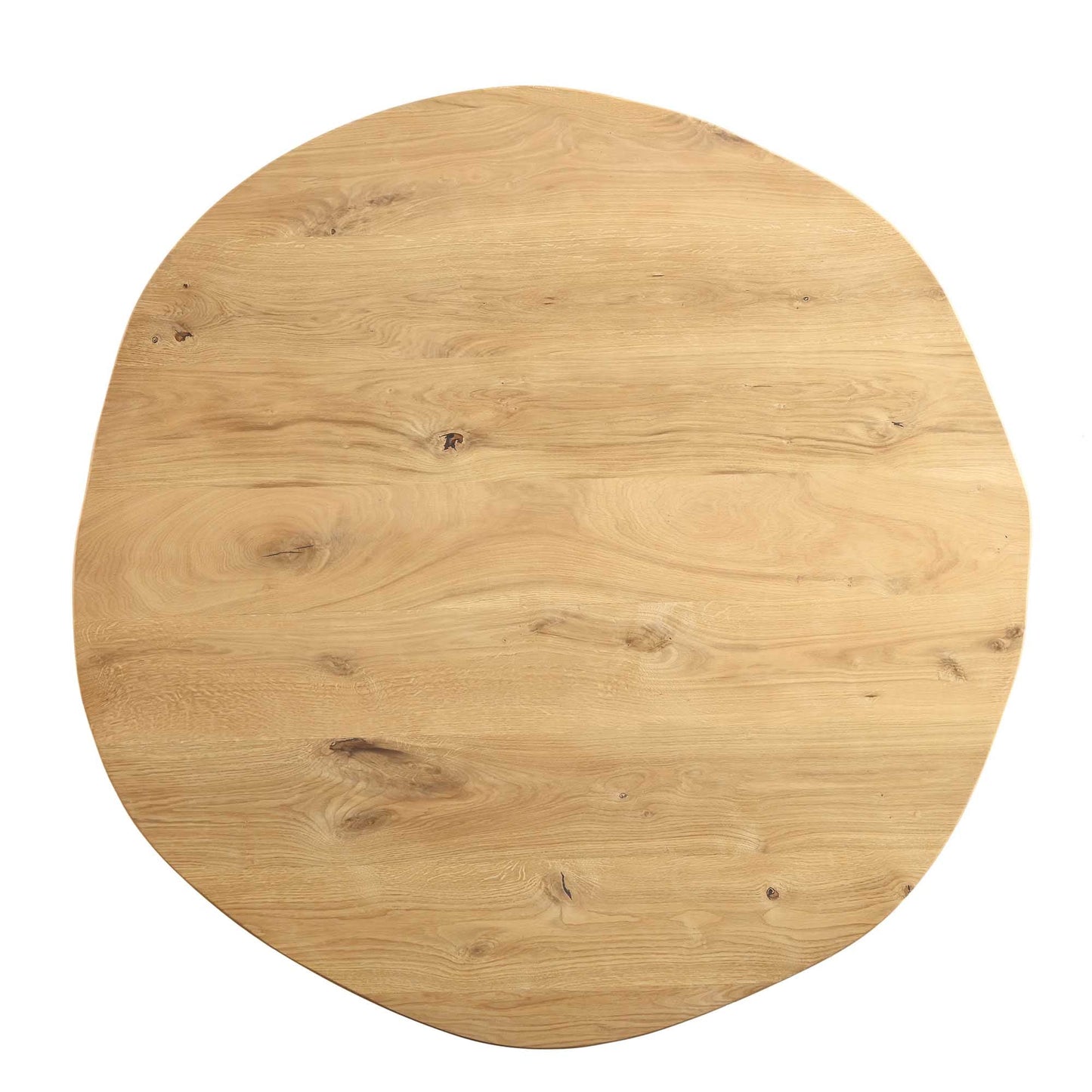 Table à manger en chêne massif à bords incurvés naturels BERN