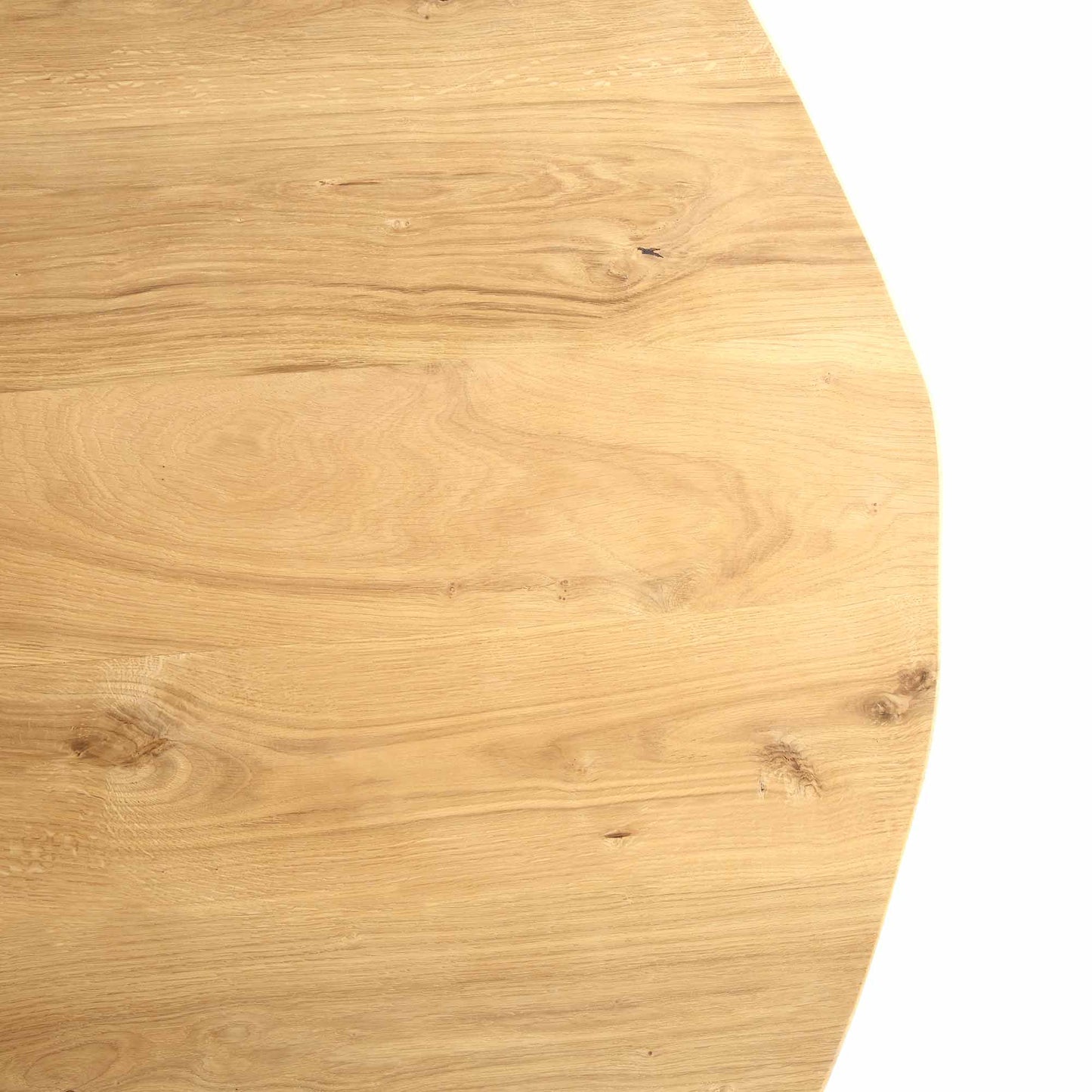Table à manger en chêne massif à bords incurvés naturels BERN