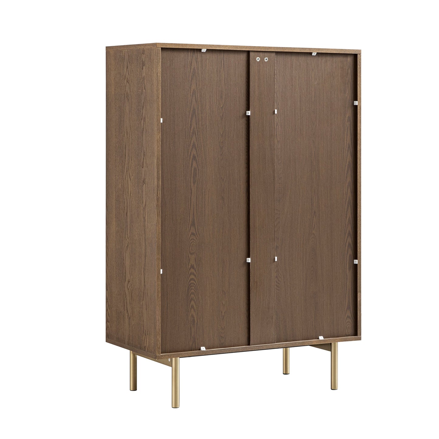 Commode striée Richmond à 5 tiroirs, frêne foncé