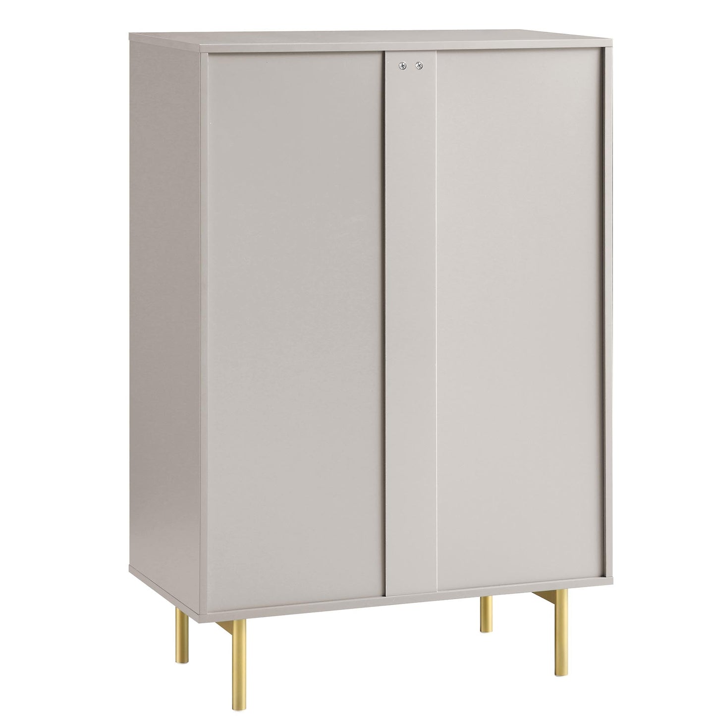 Commode striée Richmond à 5 tiroirs, taupe mat