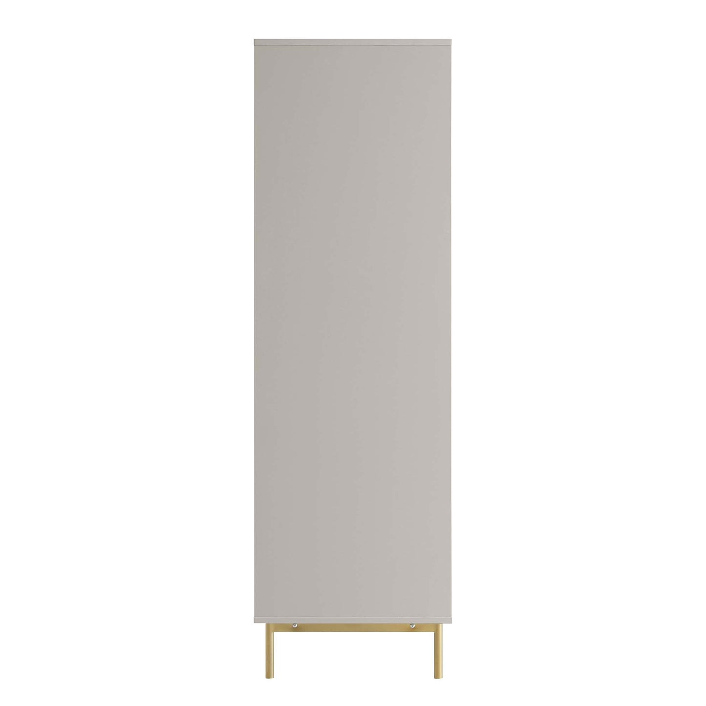 Armoire double striée Richmond avec tiroir, taupe mat