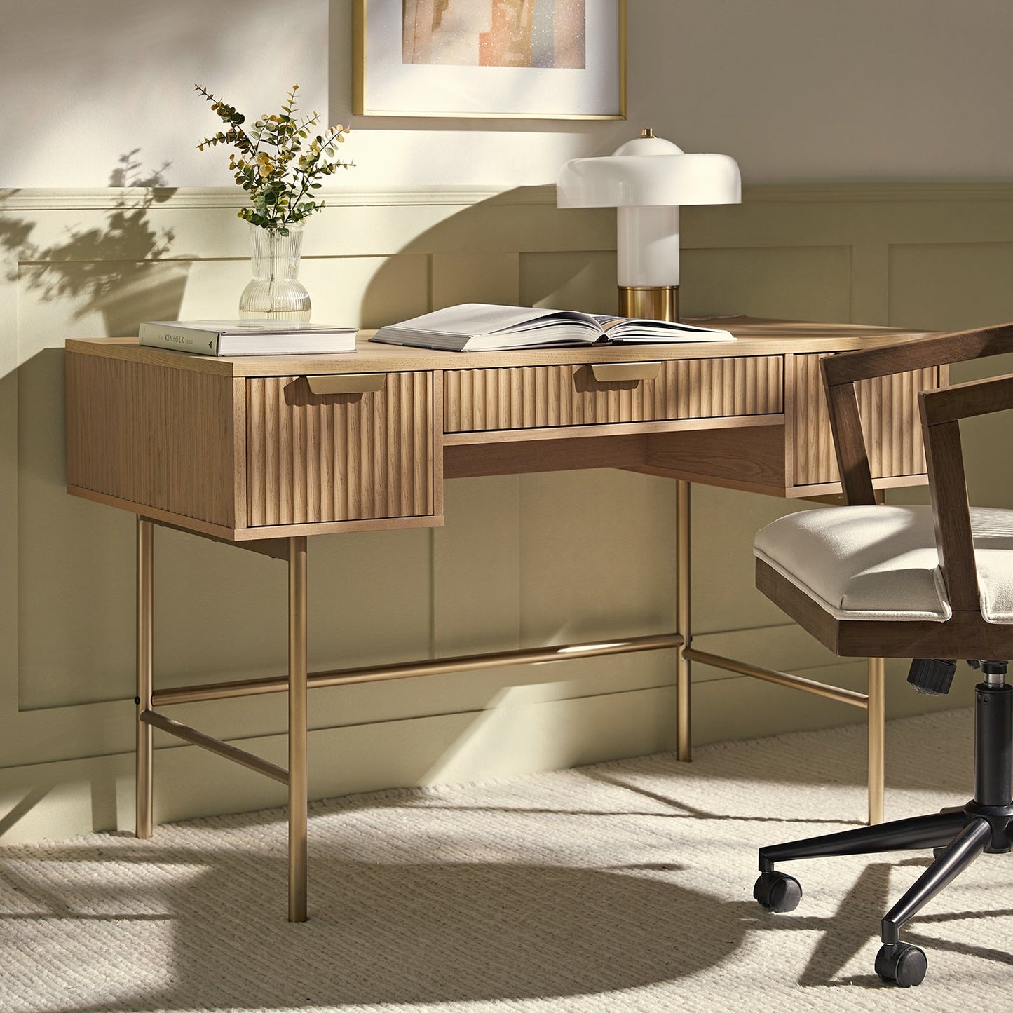 Coiffeuse Richmond Ridged, frêne clair