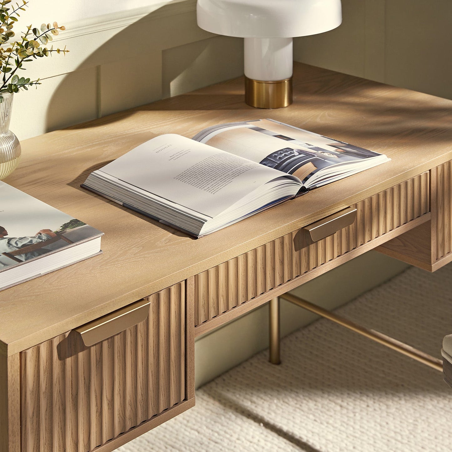 Coiffeuse Richmond Ridged, frêne clair