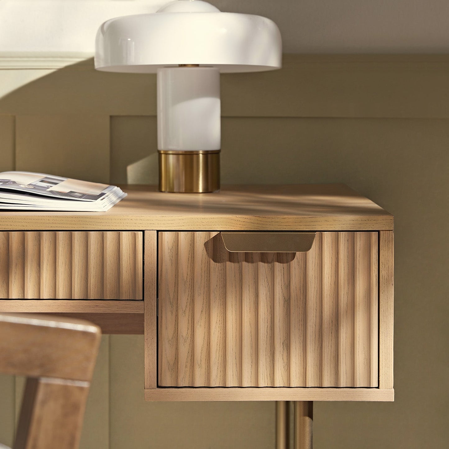 Coiffeuse Richmond Ridged, frêne clair