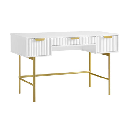 Coiffeuse Richmond Ridged, blanc mat