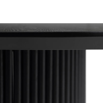 Table à manger ronde Maru en chêne noir