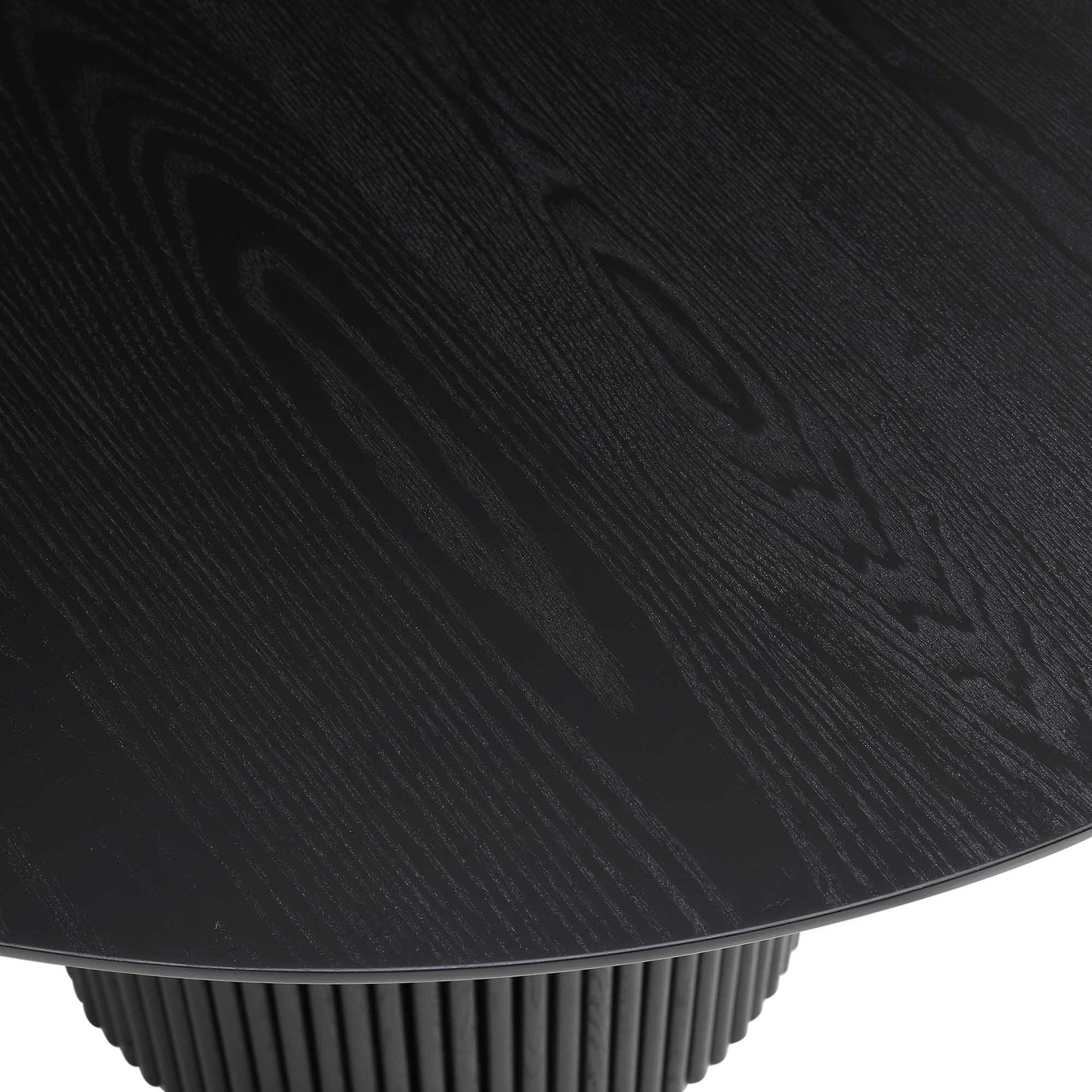 Table à manger ronde Maru en chêne noir